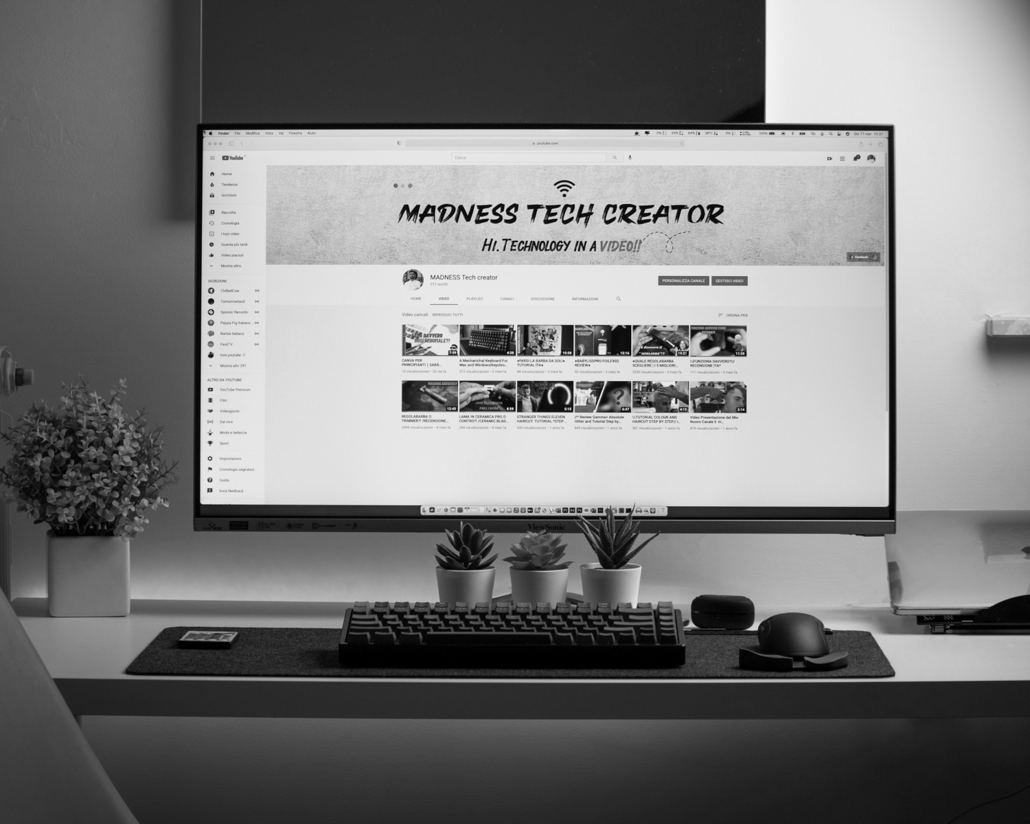 black flat screen computer monitor turned on displaying facebook page