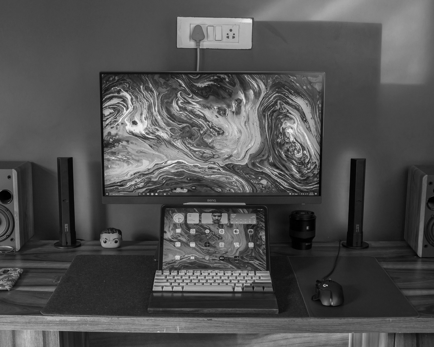 a laptop on a desk