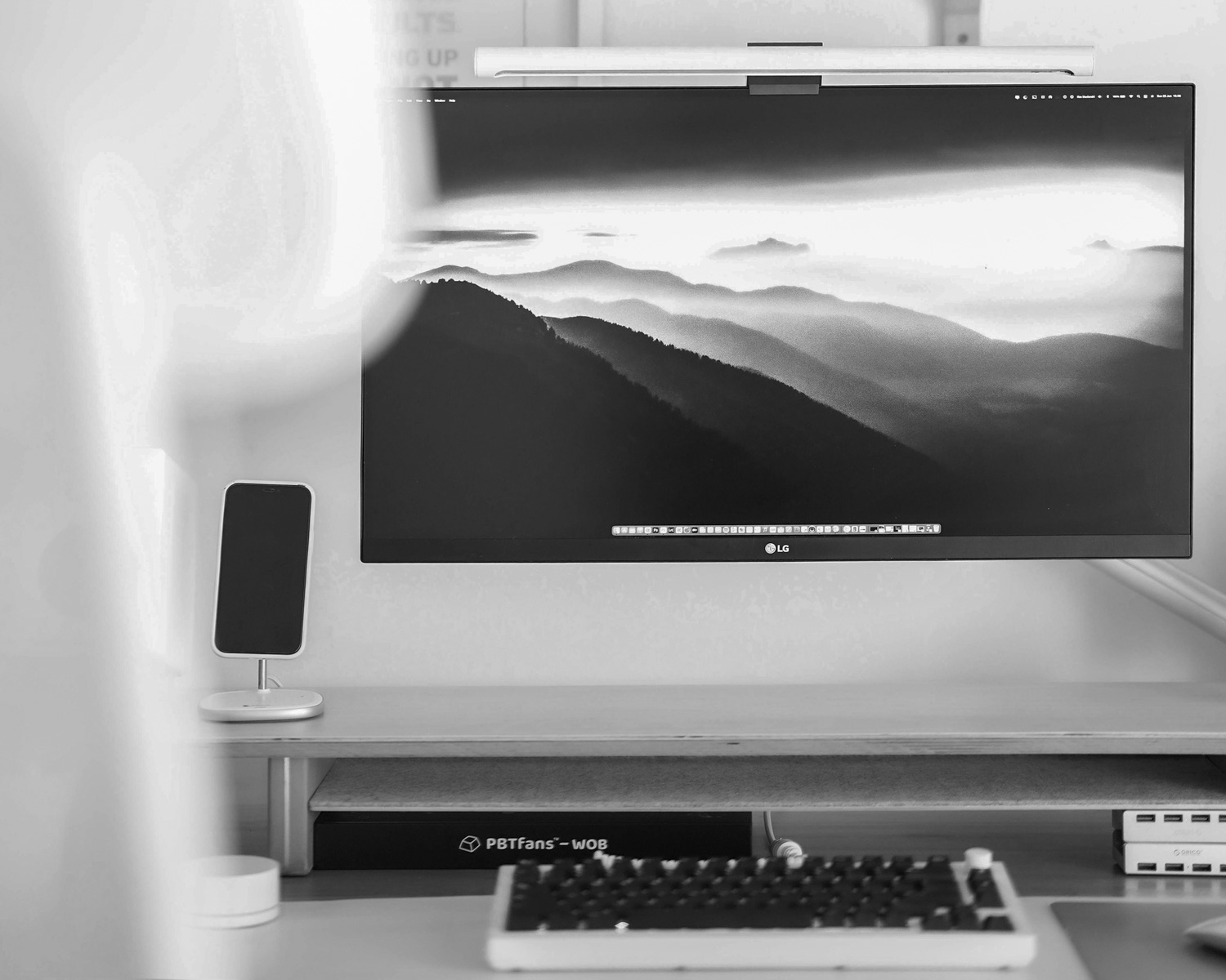 a desktop computer sitting on top of a desk