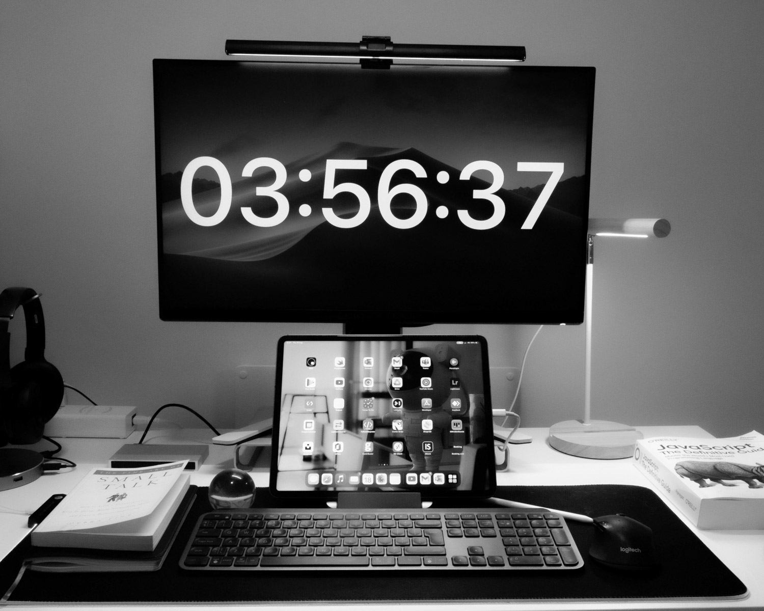 a computer on a desk