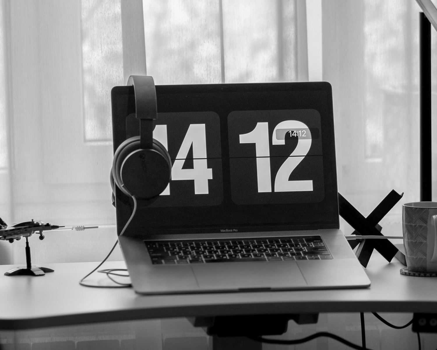 a laptop on a desk