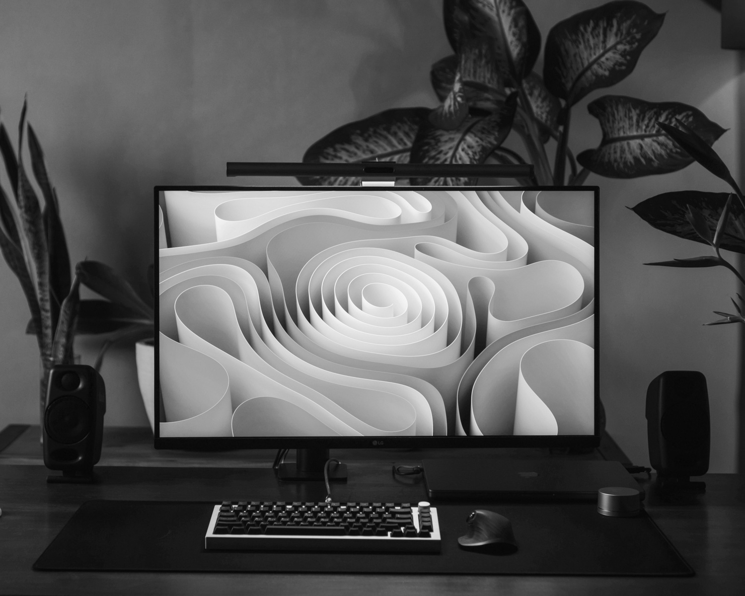 a computer with a glowing screen