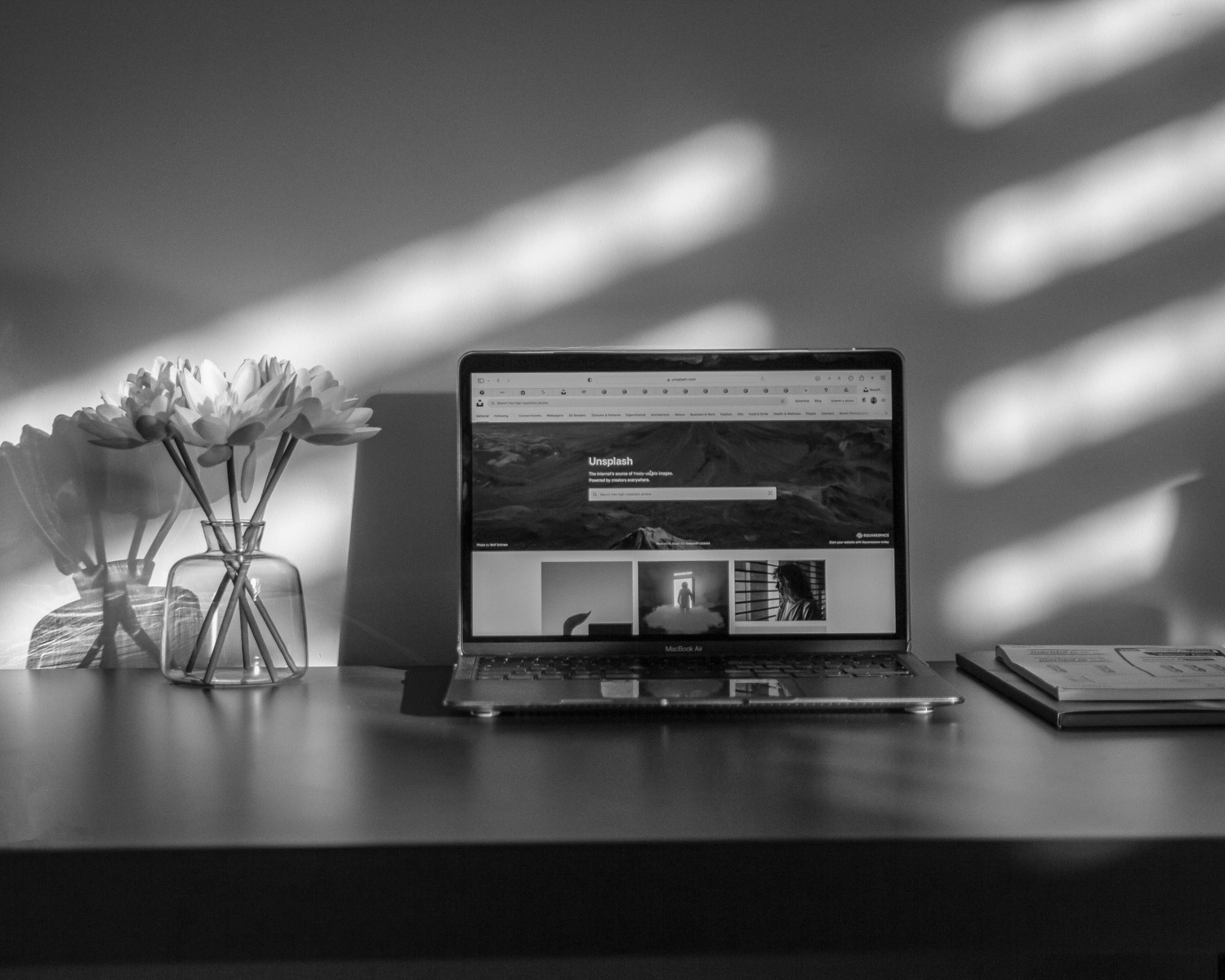a laptop on a desk