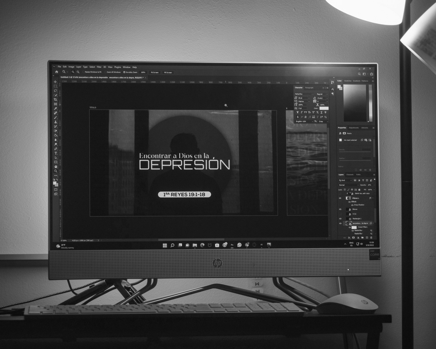 a computer monitor sitting on top of a desk