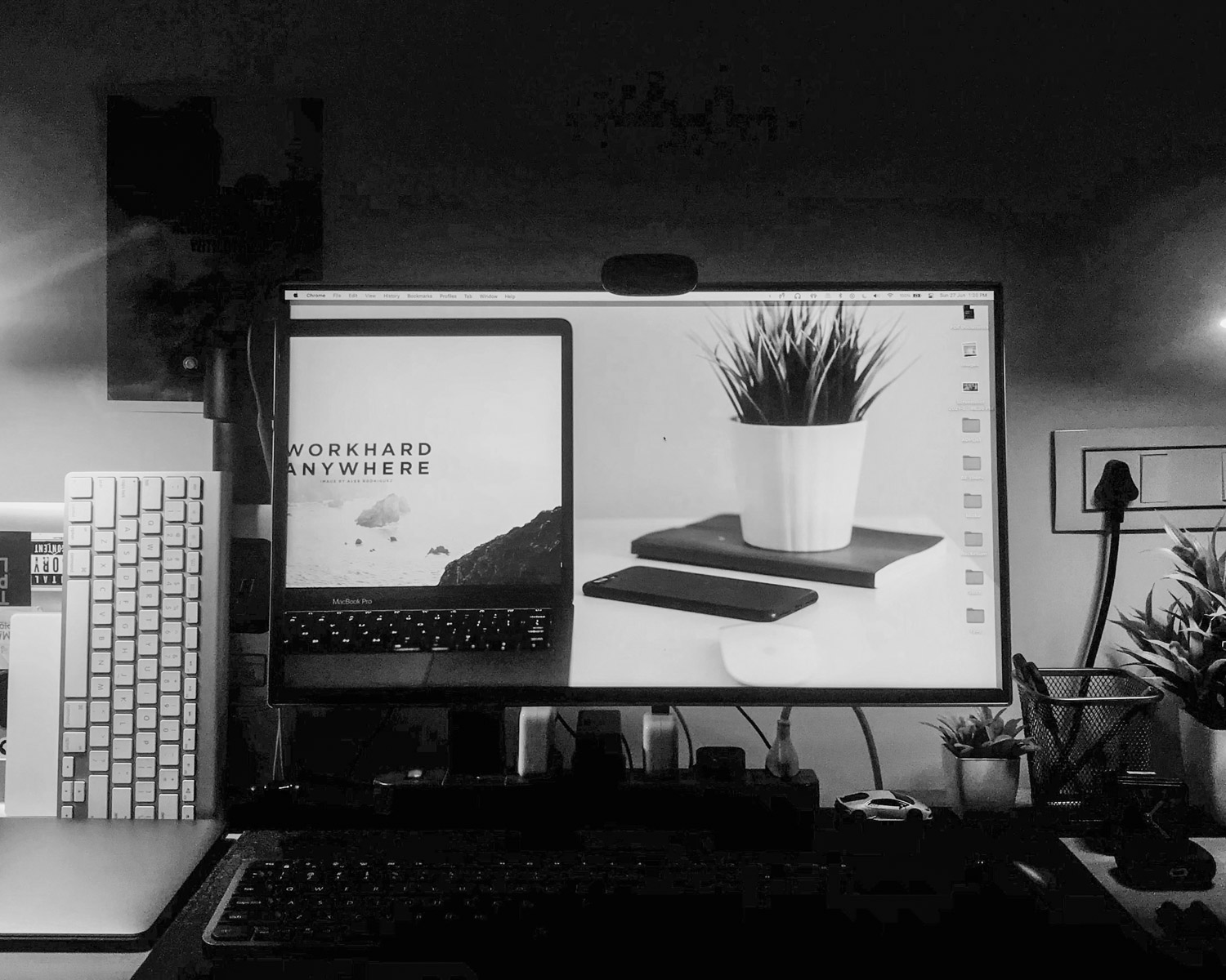 black laptop computer turned on displaying facebook page