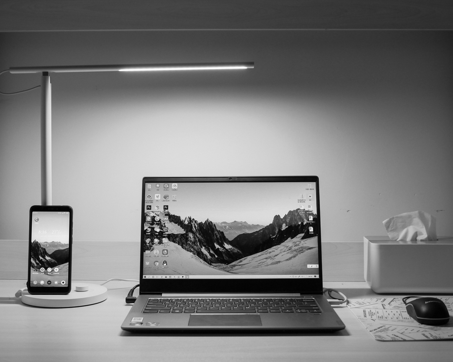 white and black laptop computer