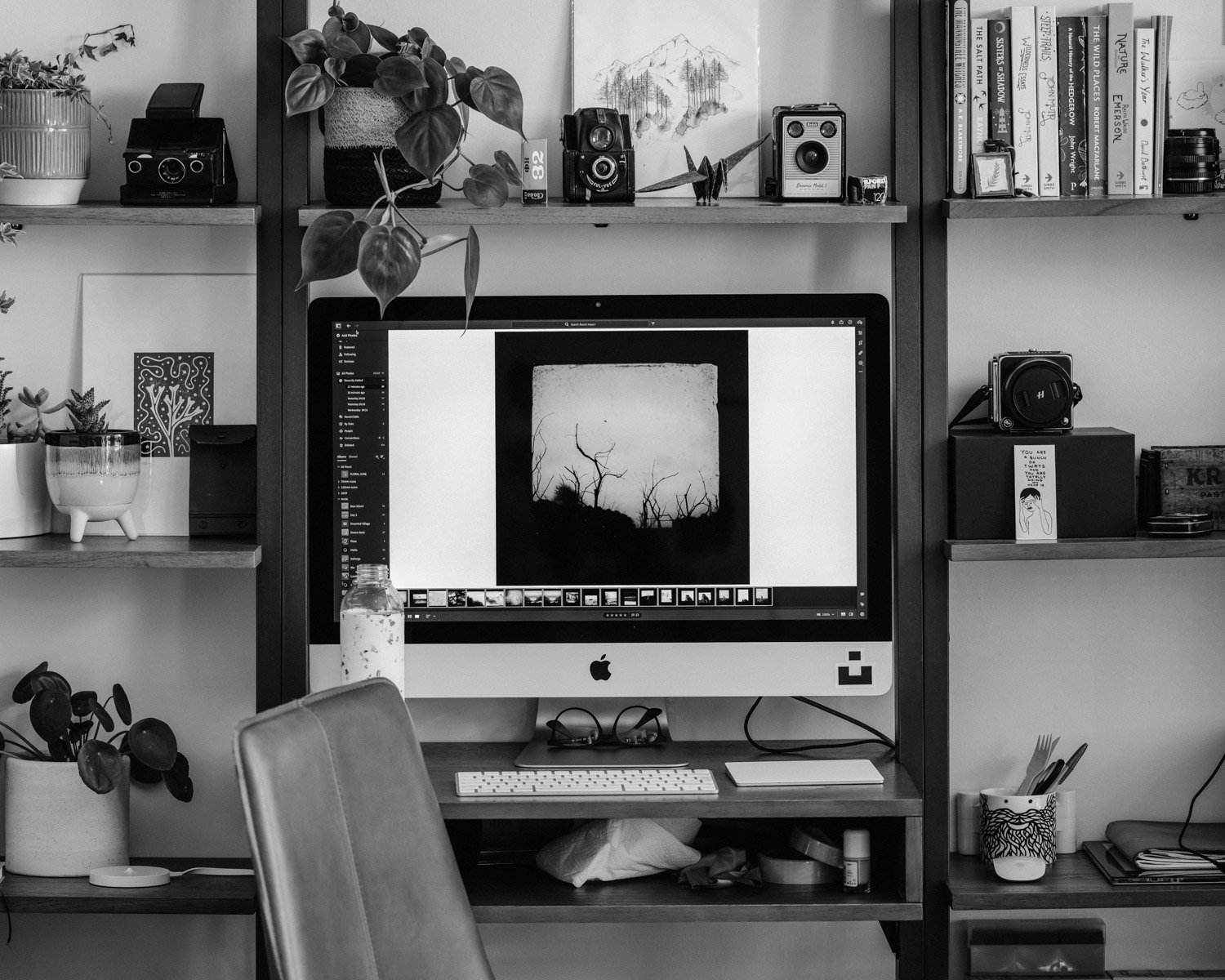 a computer on a desk