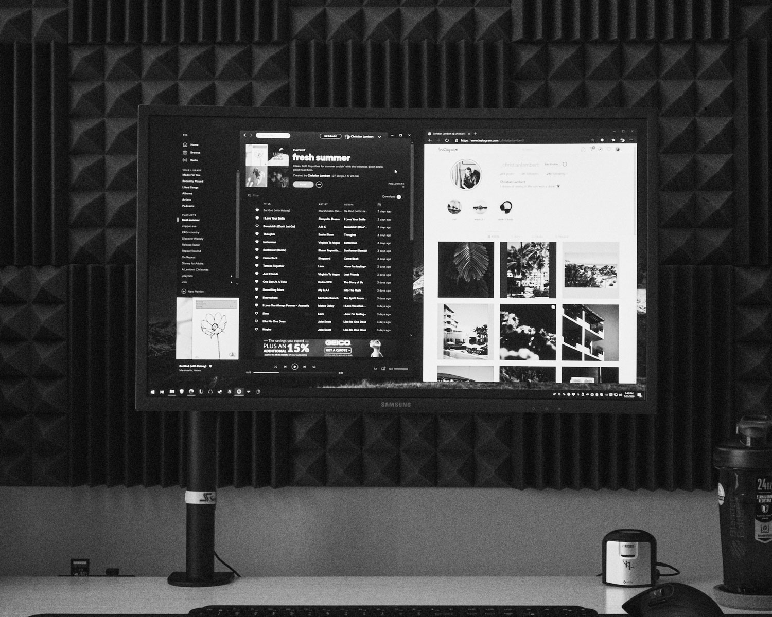 black flat screen computer monitor