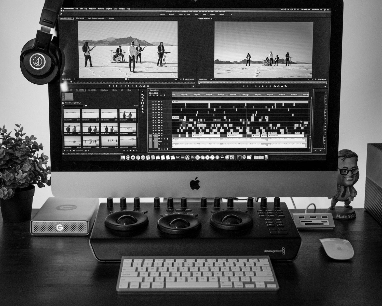 black flat screen computer monitor