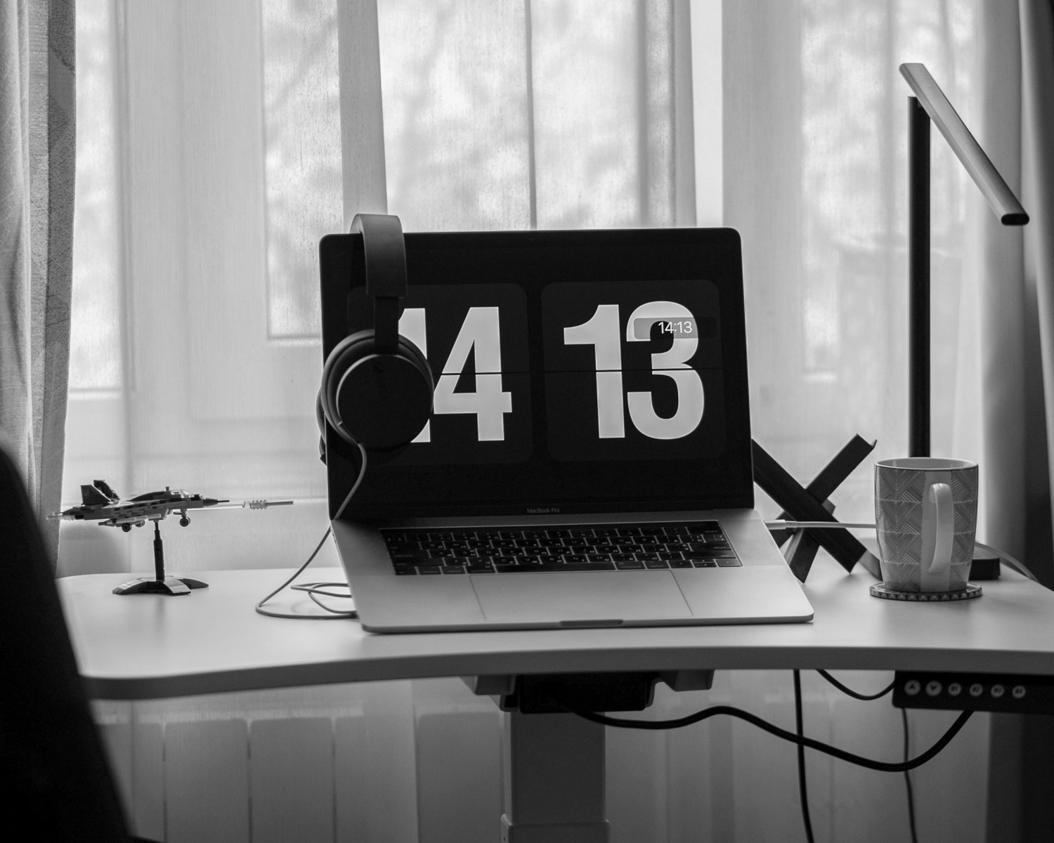 a laptop on a desk