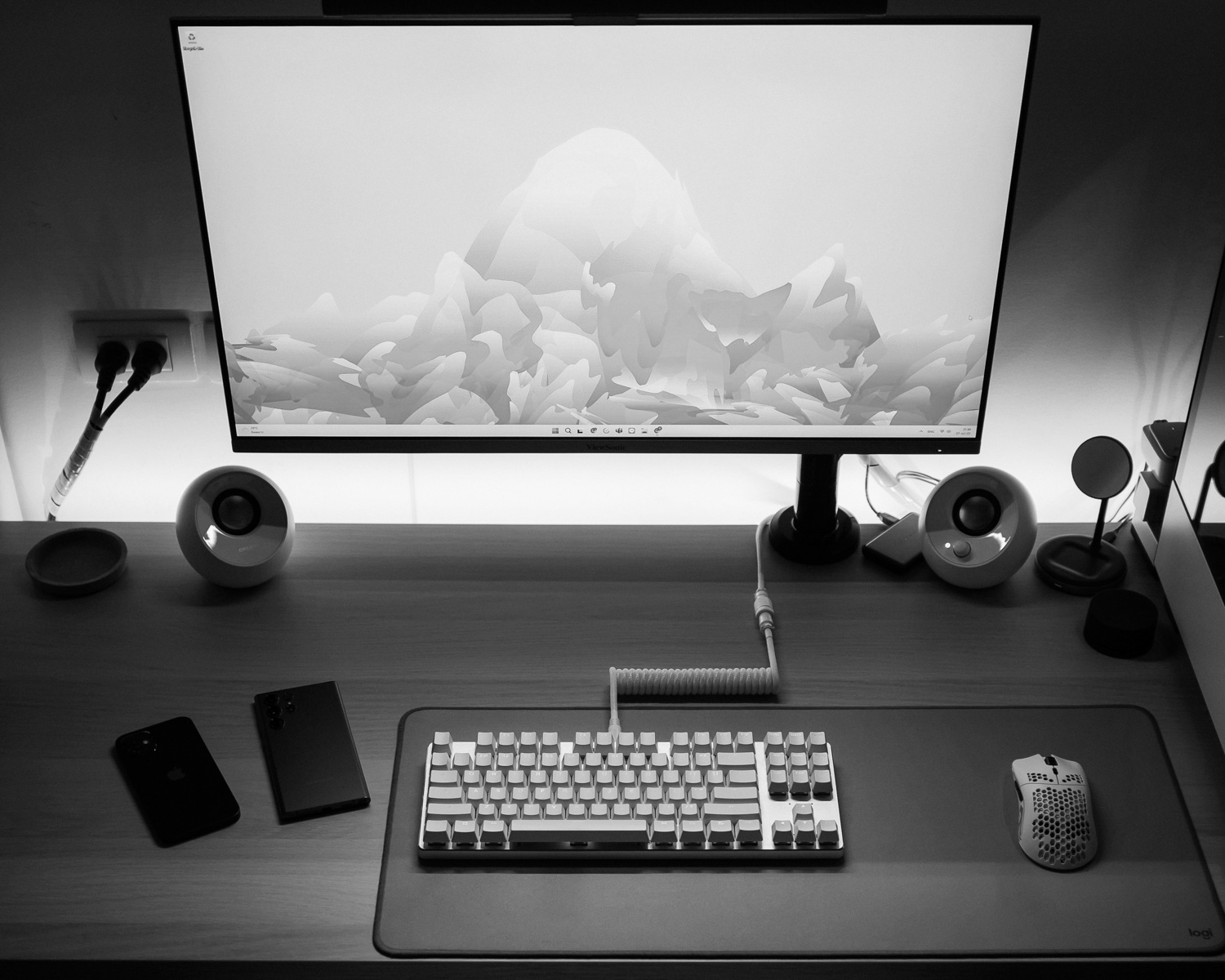 a desktop computer monitor sitting on top of a desk