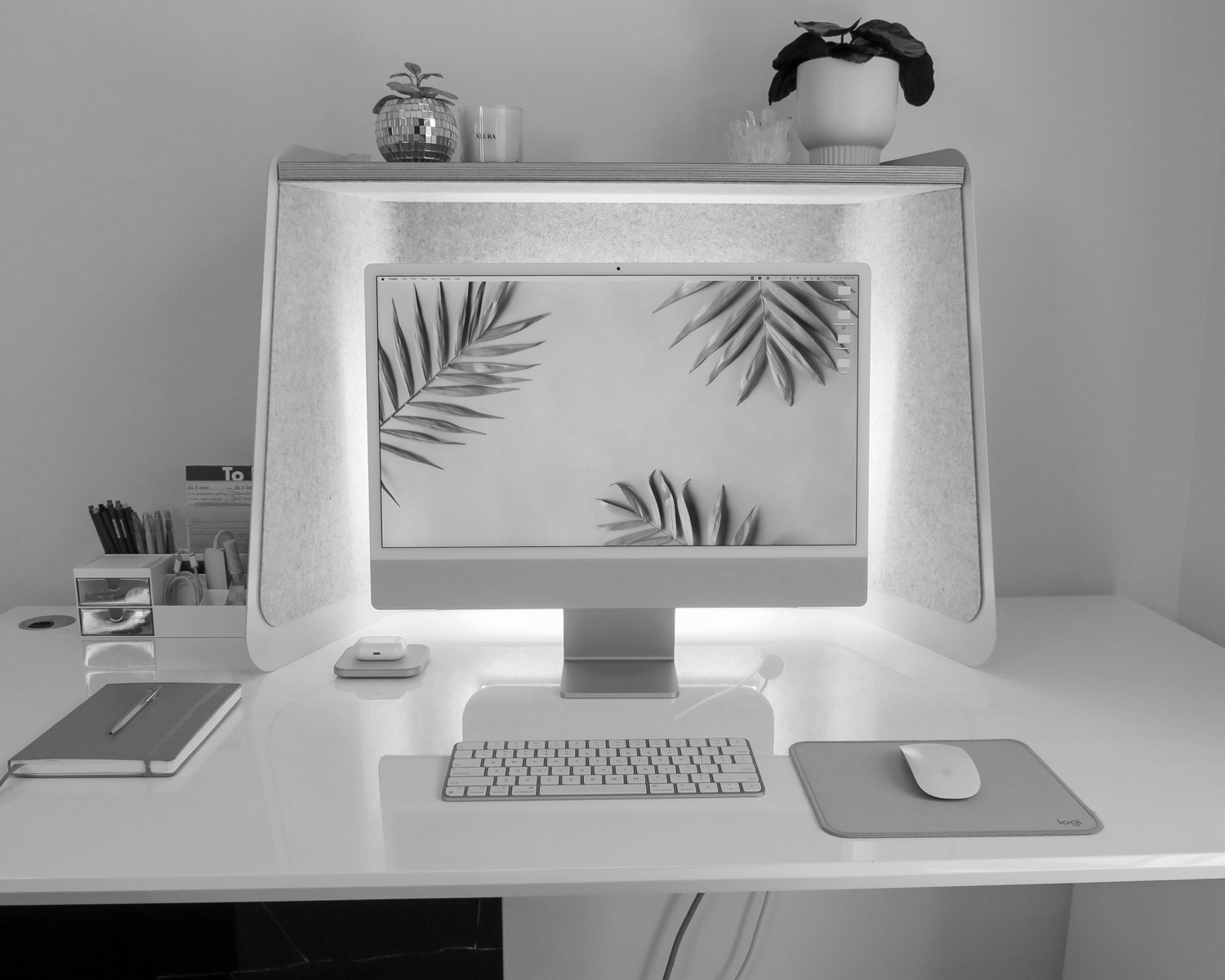 a computer on a desk